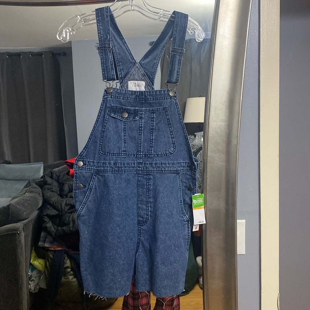 Tinsel Town Denim overalls in blue Juniors size-small